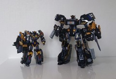 Metal Cardbot W Grand Blue Leon Dark Edition Blaion Bluecop Transforming Robot