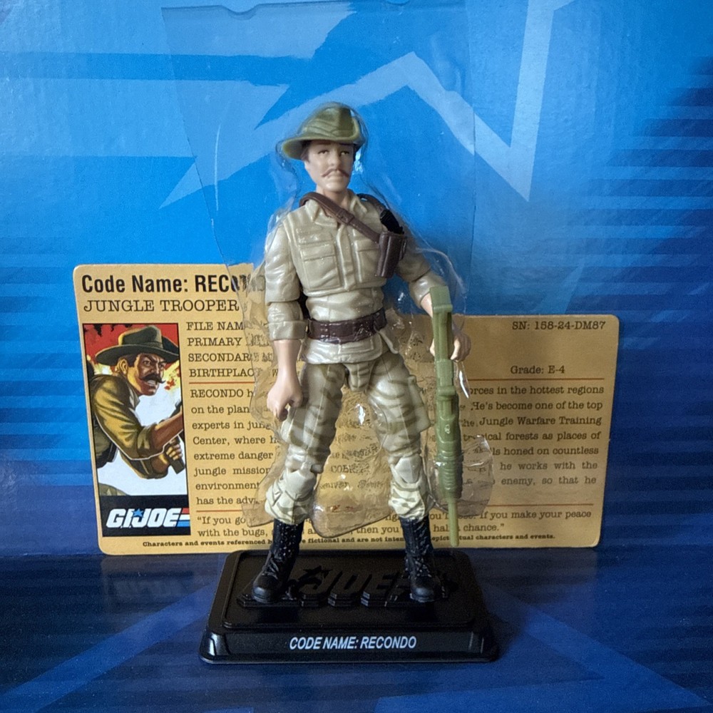 GI JOE 25th ANNIVERSARY RECONDO 100% COMPLETE FILE CARD ASSAULT ON COBRA ISLAND