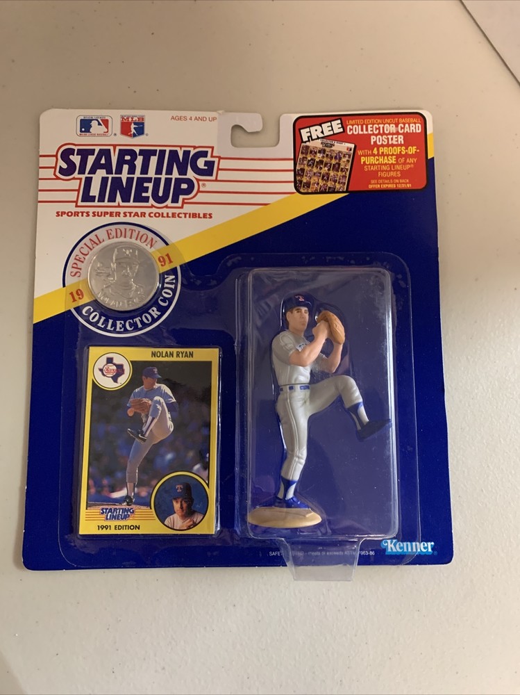 NOLAN RYAN Special Edition Starting Lineup SLU 1991 Action Figure & Coin Box 12