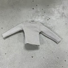 MO-LT-GR: 1/12 Grey long sleeve shirt for 6″ Slim action figure body