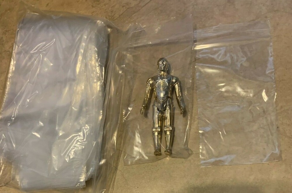 LOT 100 Zip Close Storage Bags 4″ 3 3/4 ” Action Figures Star Wars GI Joe Clear