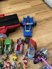 Huge Lot Paw Patrol Aircraft Carrier Vehicles Helicopter Cruiser 60 Figures