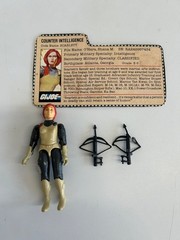 GI JOE ARAH Scarlett Figure Swivel Arm 1983 Vintage with Card and Weapon *READ*