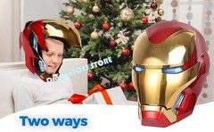 Iron Man Mk50 Friday Helmet Autoking 1/1 Wearable Helmet Cosplay LED Gift