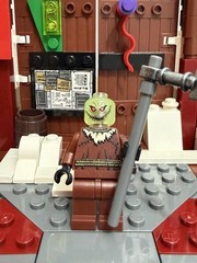 2006 LEGO Scarecrow Mini Figure UV PRINTED CUSTOM GLOW IN THE DARK HEAD