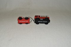 Vintage Thomas Friends Wooden Railway SODOR FIRE STATION Lights Siren Truck Tank