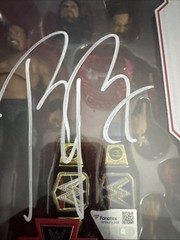 WWE Ultimate Edition Roman Reigns Autographed Fanatics Cert Mattel OTC LJN ROCK