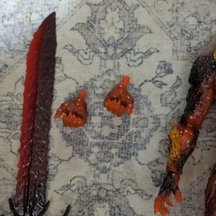 Demon Monster Action Figure Brown/Red/Black/Orange w/ Sword & Alternate Hands