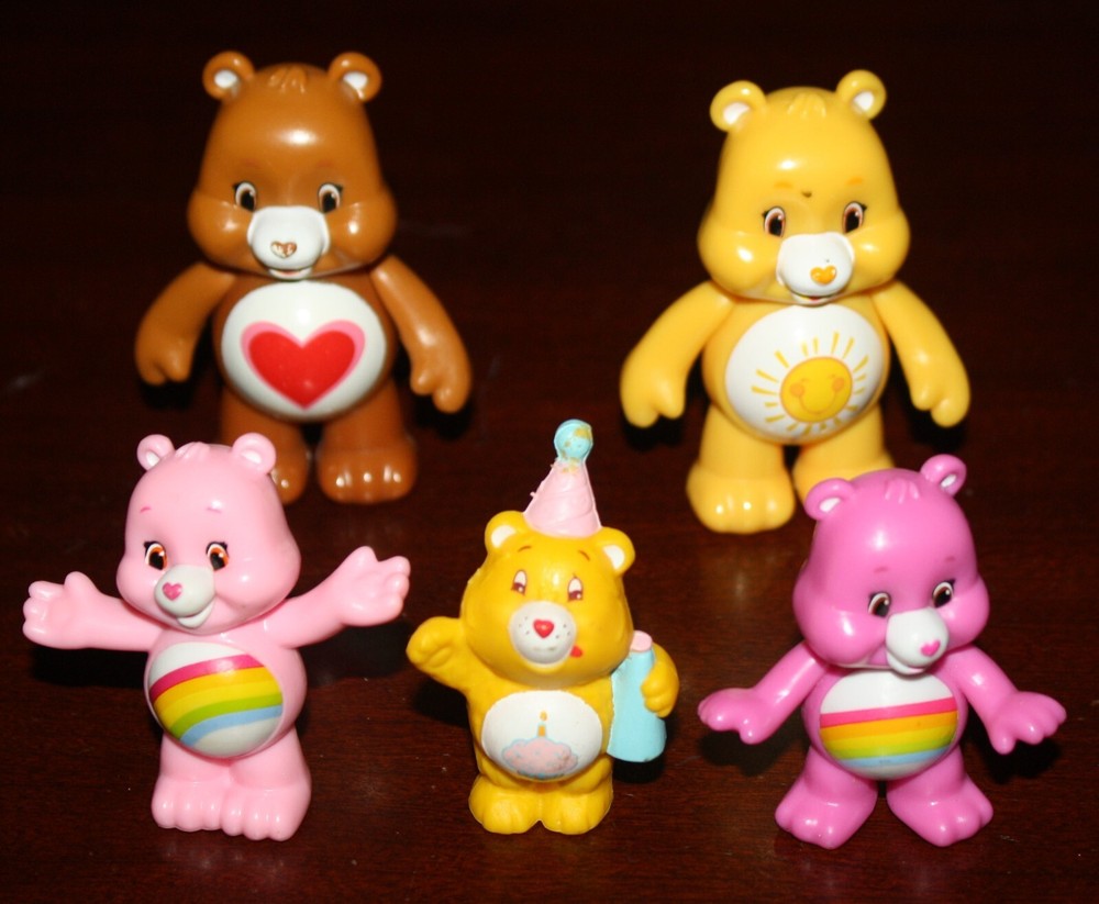 Lot 5 Care Bears Figures 4 X Just Play TCFC W Sweet Sakura & 1983 2.5″ Birthday
