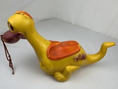 Vintage 1960s Flintstones Dino Pull Toy Large Plastic Hanna Barbera 19in