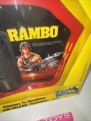 1986 Rambo Toys For Bikes 3-D Bike Shield Includes Pistol Headband Stallone 🔥