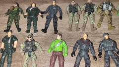 Lot Of 33 Figures Mini 4″ Soilders Different Years & Make Chap Mei Like Gi Joe