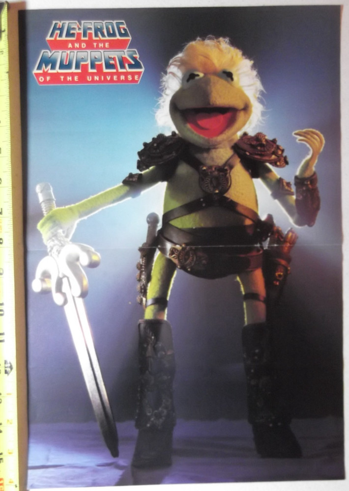 He-Frog Poster Kermit as He-man Masters of the Universe Vtg 1980’s muppet