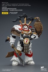 Joytoy Warhammer 30K White Scars Legion Praetor in Cataphractii Terminator