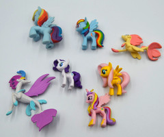My Litte Ponies Figure Lot MLP 2010’s Applejack Rainbow Dash Princess Cadance