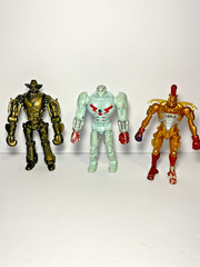 Jakks Pacific 2011 Real Steel set of 3 Figures – Six Shooter,Ambush,Midas Gold