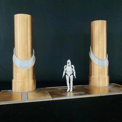 Jedi Temple Hallway 1:18 scale 4in Figure DIORAMA STAR WARS CLONE WARS CUSTOM