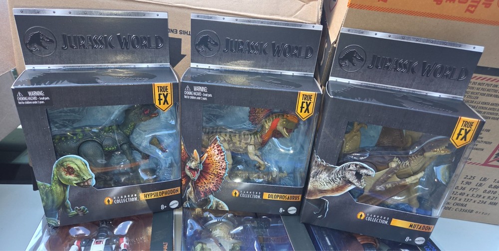 set of 3 Jurassic World Hammond collection Hypsilophodon Mutadon Dilophosaurus