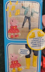 12″ PEPPA PIG Singing And Dancing Doll. Plastic Body, Fabric Skirt +Yellow Boots