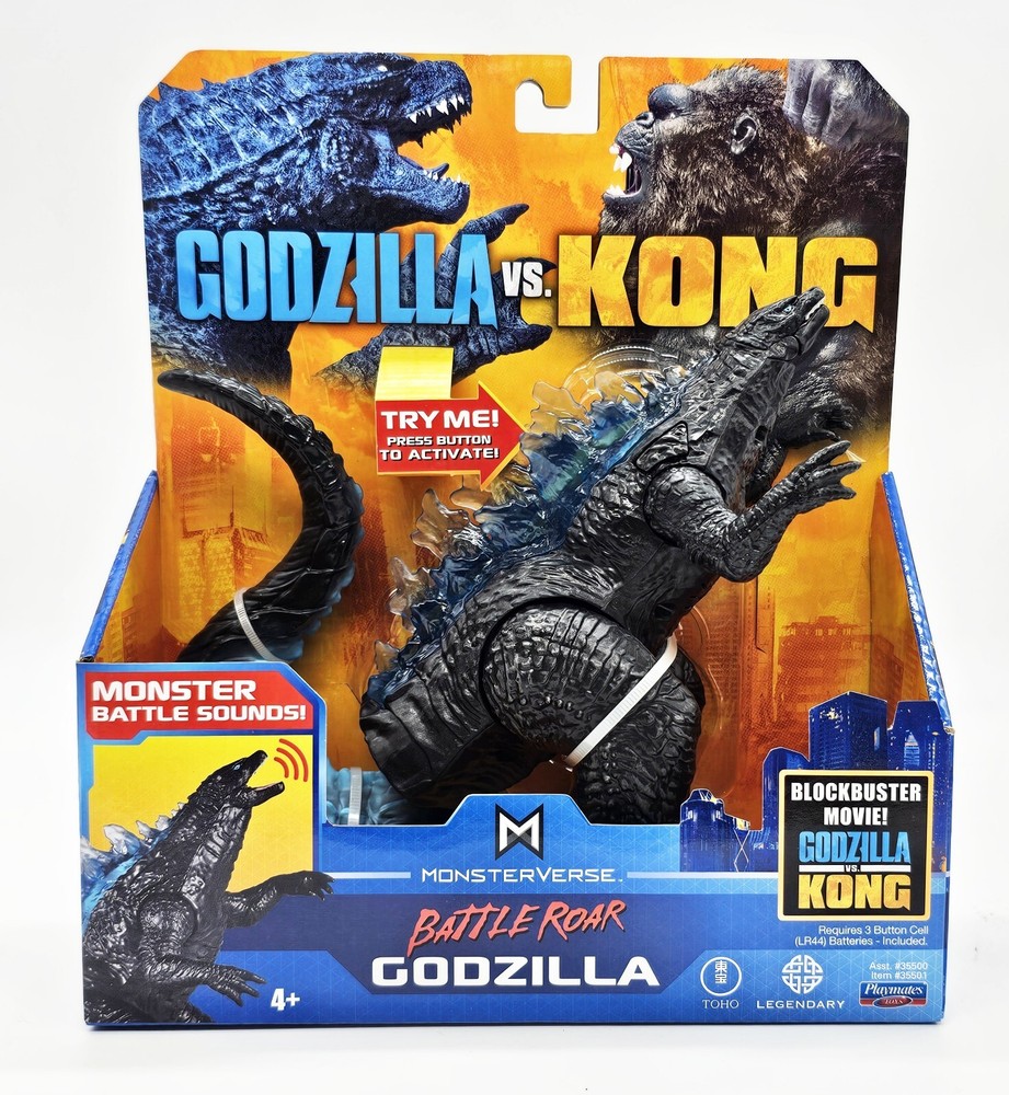 Playmates Godzilla Vs. Kong Battle Roar Godzilla 7″ Action Figure New