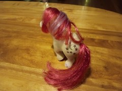 Vintage Hasbro 1983 My Little Pony Moondancer Unicorn Pink And White With Stars