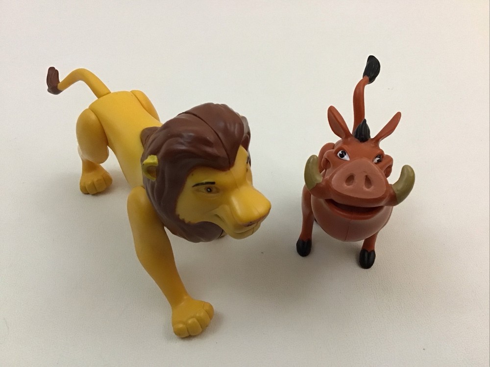 Disney Lion King Figures Just Play Simba Pumbaa 2pc Lot Toys Vintage
