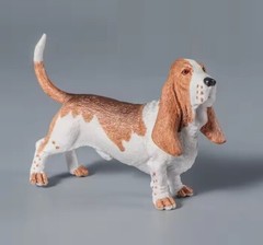 Basset Hound Dog Animal Toy PVC Action Figure Kids Toys Party Doll Gifts