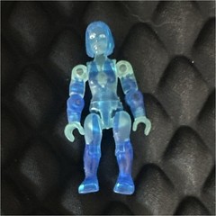Blue Transparent Articulated Action Figure Plastic Less Than 5 in