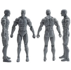 Shady Gray 1:12 EPIC HACKS Blank Male Action Figure 6″ Boss Fight