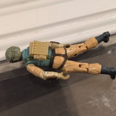Tan/Green/Black Military & Adventure Action Figure – Articulated, Plastic