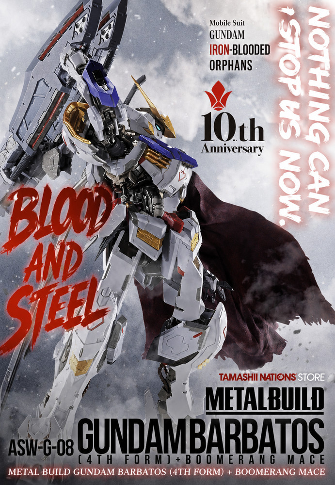 METAL BUILD GUNDAM BARBATOS 4TH FORM + BOOMERANG MACE ACTION FIGURE NEW