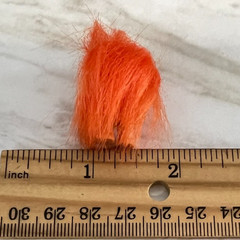 World’s Smallest GOOD LUCK TROLL Orange Hair Gemstone Belly Troll 1″ Mini