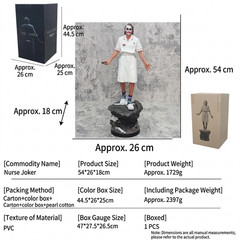 Dark Knight Joker Nurse 54cm Statue Heath Ledger DC Movie Collectible Figure