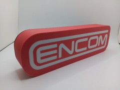 Retro Tron ENCOM logo lightbox sign for vintage style tron collection display