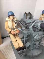 1/6 CUSTOM WW2 US NAVY BOFORS 40MM ANTI AIRCRAFT GUN BATTERY + 2 CUSTOM FGURES