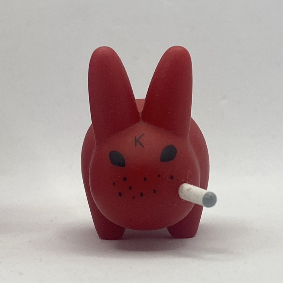 Kidrobot Frank Kozik Smorkin’ Labbit Series 4 Dark Red Vinyl Figure 45mm No Box