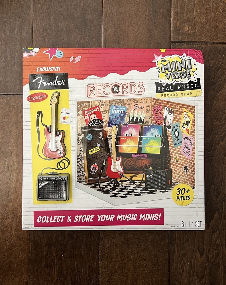 MGA Miniverse Real Music Record Shop With Exclusive Fender Guitar New IN HAND