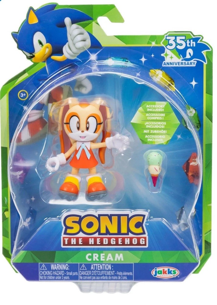 Sonic The Hedgehog Cream 35th Anniversary Ice Cream Wave 3 Jakks Pacific