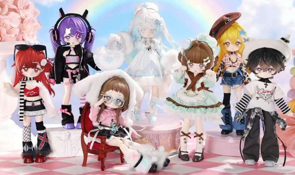 6Pcs Sookiva Lovely Professional Intern 16.5cm/6.5In Bjd Action Figures Gift