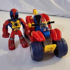 SPIDER-MAN & FRIENDS 4 Wheel All Terrain Vehicle & Action Figure 2002 Playwell