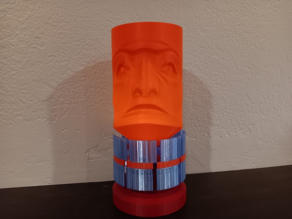 Retro Master Control MCP statue / lamp Glow Rd 3D Printed for Tron vintage style