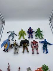 Vintage Power Rangers Figure Lot Flip Head Pink Red Green Yellow Peckster Zedd