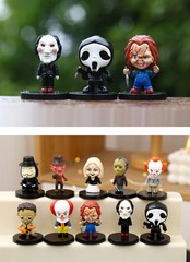 10PCS Horror Character Figure Set PVC Collectible Halloween Toys