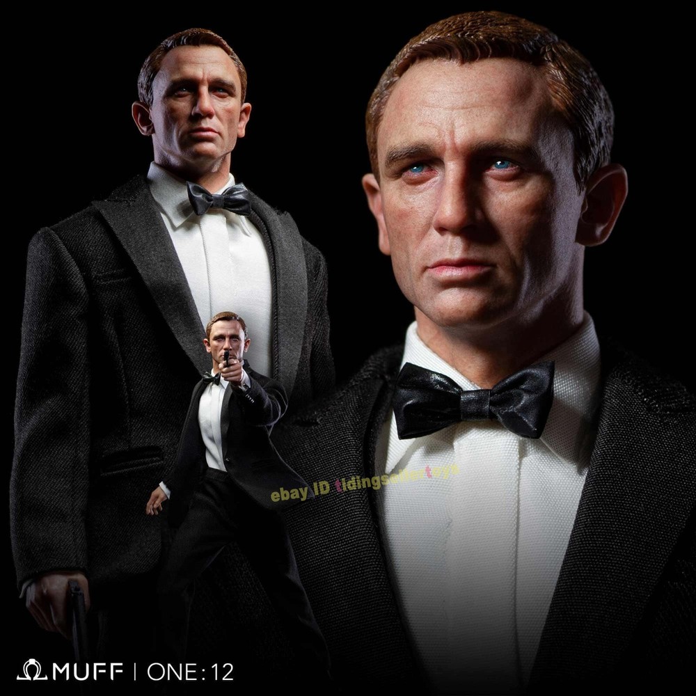 MUFF 007 Agent Killer 1/12 Action Figures Suit Clothes Gray suit &Head Body