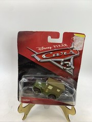 DISNEY PIXAR CARS 3 SARGE MILITARY GREEN JEEP DIECAST TOY CAR 2016 MATTEL C1
