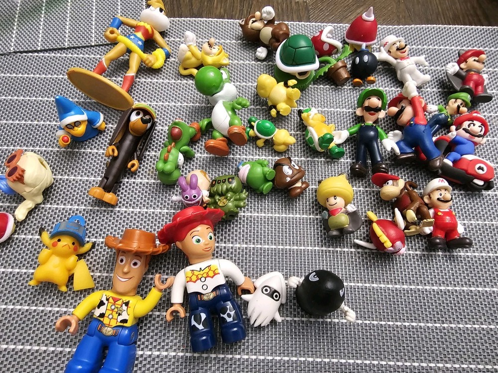 Super Mario Toy Lot Figures Yoshi Luigi Pikachu Mixed Bundle Nintendo Kids Toys