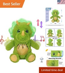Talking Plush Dinosaur: 8-Inch Animated Toy that Engages Imagination and Speech