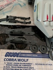 GI Joe 1987 Cobra Wolf 100% Complete With Box Driver Blueprints Minty Condition