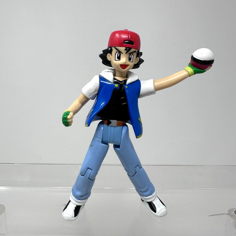 Pokemon Ash Ketchum Figure Hasbro Monster Trainer Boy Posable Toy 4.5″ 2000