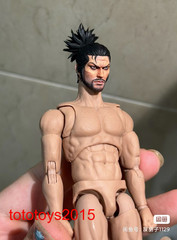 1/12 1/18 1/24 Samurai Miyamoto Musashi Head Sculpt For 6″ 3.75″Figure Body Toy